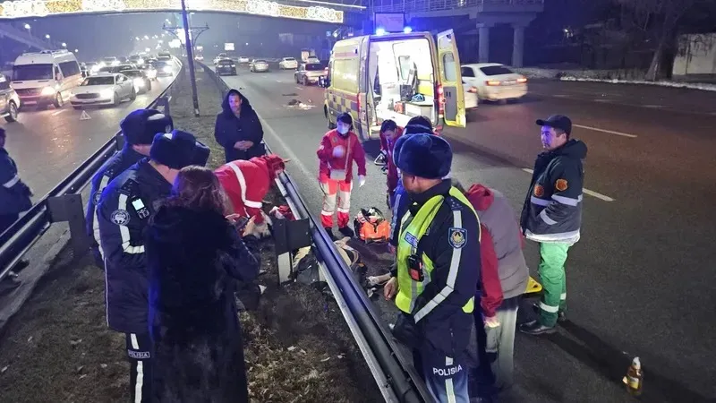 Алматыда минивэн жолдан өтіп бара жатқан жаяу жүргіншіні қағып кетті, сурет - Zakon.kz жаңалық 31.12.2024 21:40