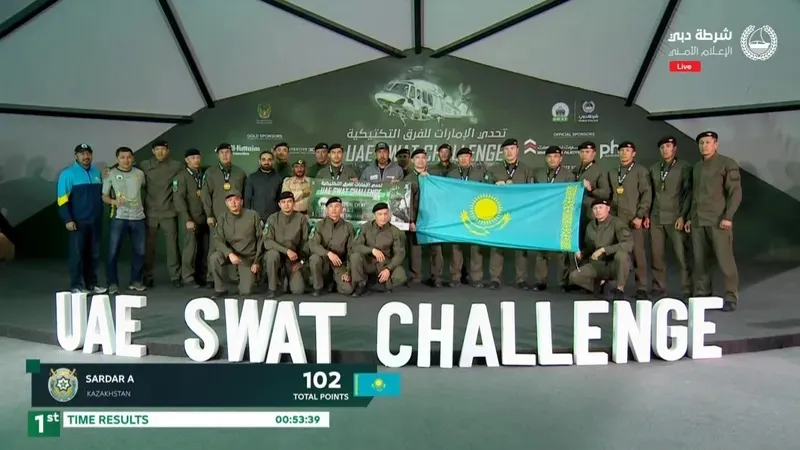 Қазақстандық арнайы жасақ Дубайдағы SWAT Challenge-де алтын медаль ұтып алды