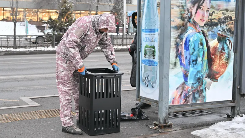 "Таза Қазақстан" бағдарламасы аясындағы "Алматы – біздің ортақ үйіміз" акциясы аясында қалада жаңа вандализмге төзімді қоқыс жәшіктерін орнату басталды. Бұл бастама санитарлық жағдайды жақсартып, көшелердің ластану деңгейін төмендетуге бағытталған., сурет - Zakon.kz жаңалық 03.03.2025 11:43