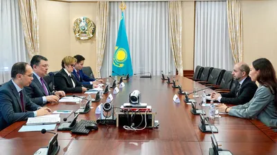 Вице-премьер Қанат Бозымбаев ИКАО-ның Еуропалық және Солтүстік Атлантикалық бюросының директоры Николя Ралломен кездесті., сурет - Zakon.kz жаңалық 06.03.2025 16:56