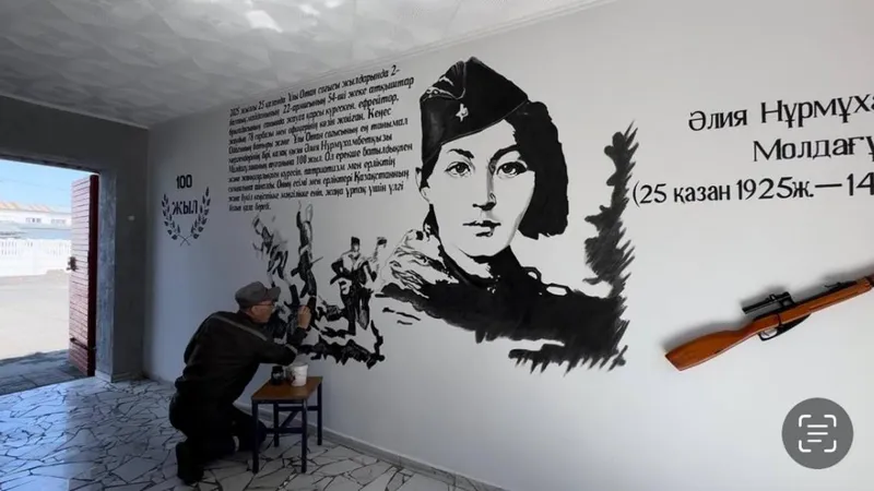 Көру қабілеті нашар сотталған Әлия Молдағұловаға арнап мұрал салды