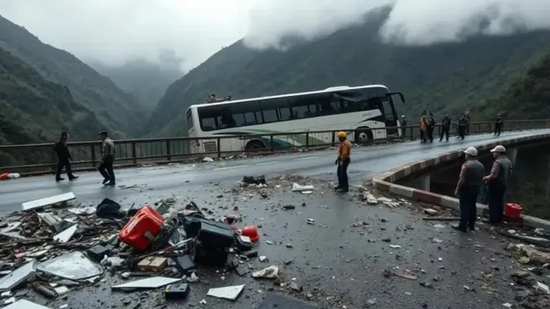 Колумбияда бір топ студент мінген автобус жол апатына ұшырап, 10 адам қаза тапты