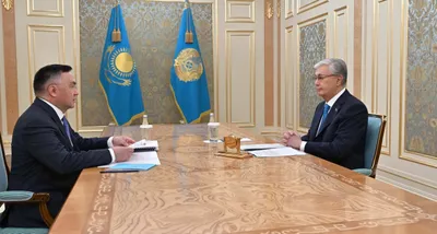 Президент Жоғарғы сот төрағасы Асламбек Мерғалиевті қабылдады, сурет - Zakon.kz жаңалық 24.06.2025 19:01