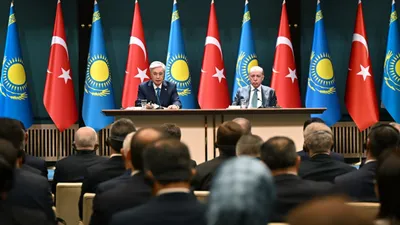 Брифинг, Анкара, Тоқаев, Ердоған, БАҚ , сурет - Zakon.kz жаңалық 29.07.2025 22:13