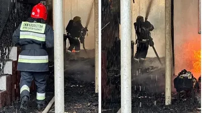 Алматыда "Горный гигант" ықшамауданында жекеменшік үй өртеніп жатыр, сурет - Zakon.kz жаңалық 23.08.2025 15:42