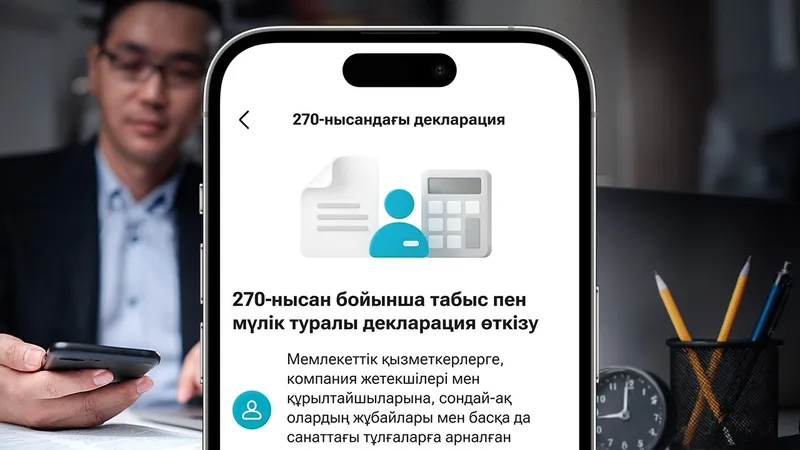 270-нысан бойынша кірістер мен мүлік туралы декларацияны Kaspi.kz суперқосымшасында тапсыруға болады