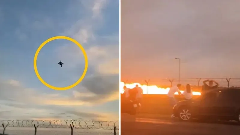 Польшада авиашоуға дайындық кезінде F-16 ұшағы құлап түсті