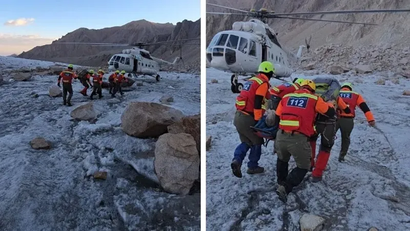 Алматыдағы Сәтбаев шыңынан алты турист тікұшақпен эвакуацияланды