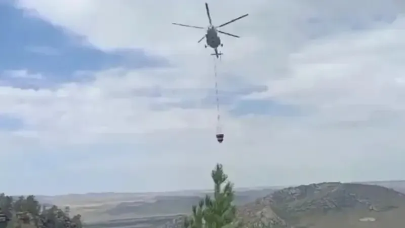 Қостанай облысында дала өртіне тікұшақ тартылды