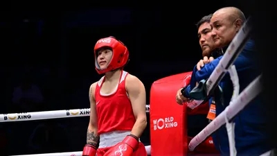 Назым Қызайбай, бокс, Ұлыбритания, ширек финал , сурет - Zakon.kz жаңалық 09.09.2025 22:59