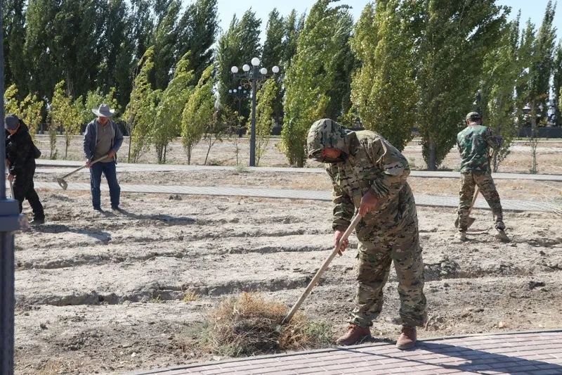 Қызылордада Денсаулық және демалыс саябағында кең көлемде сенбілік өтті
