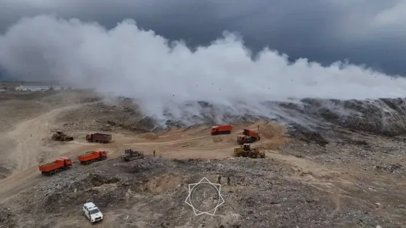 Алматы облысында бір аптаға созылған қоқыс полигонындағы өрт сөндірілді