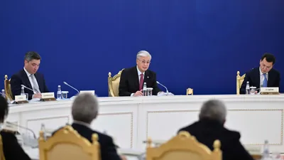 Мемлекет басшысы Ғылым және технологиялар жөніндегі ұлттық кеңестің отырысында сөз сөйледі, деп хабарлайды Zakon.kz., сурет - Zakon.kz жаңалық 26.09.2025 15:04