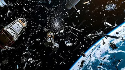 Ғарыштағы қоқыстар, орбита , сурет - Zakon.kz жаңалық 07.10.2025 13:40