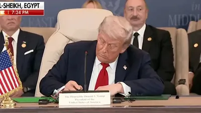 Дональд Трамп, Мысыр, қол қою, Газа секторы, атыс-шабысты тоқтату, соғыс, сурет - Zakon.kz жаңалық 13.10.2025 23:09