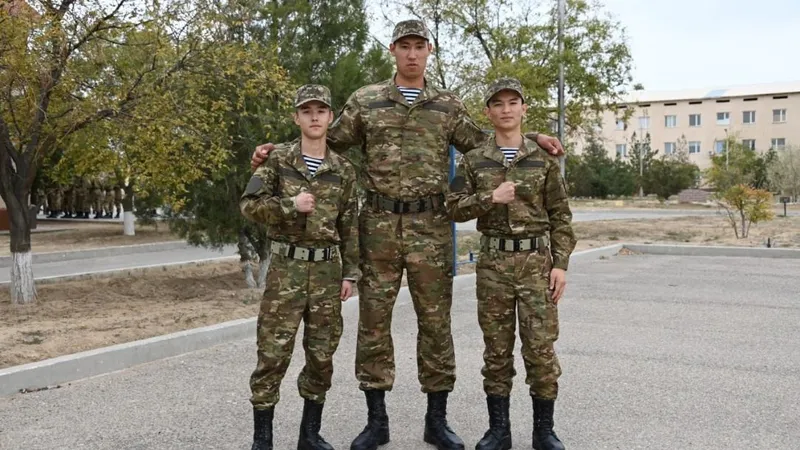 Қазақстан Қарулы күштері тарихындағы ең бойшаң сарбаз теңіз жаяу әскерлерінде қызмет етеді