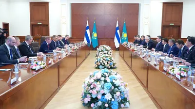 Кездесу, Бектенов, Александр Стубб, сауда-экономикалық ынтымақтастық , сурет - Zakon.kz жаңалық 28.10.2025 18:48