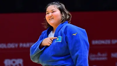 Дзюдошы Тоғжан Төлебай Азия ойындарында қола жүлде үшін өткен белдесуде жеңіске жетті, сурет - Zakon.kz жаңалық 30.10.2025 20:45