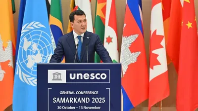 Ерлан Қарин ЮНЕСКО-ның Бас конференциясында Қасым-Жомарт Тоқаевтың жаңа бастамалары туралы айтты, сурет - Zakon.kz жаңалық 31.10.2025 16:43