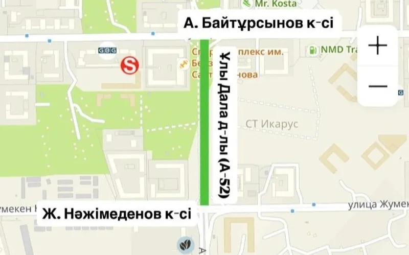 Астанадағы Ұлы Дала даңғылының жаңа учаскесіндегі жол ашылды