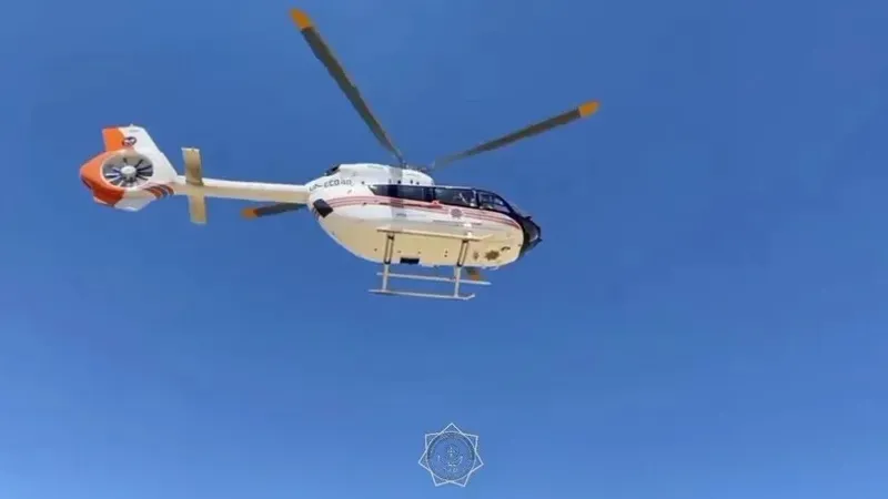 Алғабастағы өрт кезінде зардап шеккендердің бірі тікұшақпен Шымкентке жеткізілді