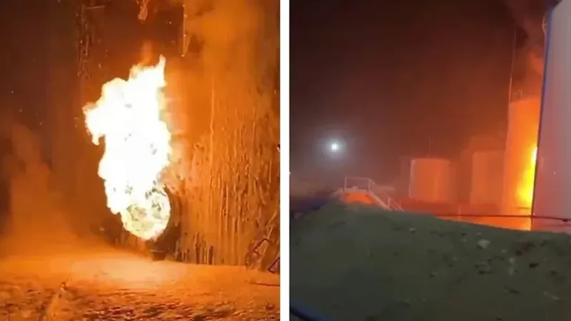 Түркістанда мұнай базасында өрт болды