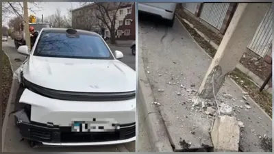 Талдықорғанда Lixiang тізгіндеген мас жүргізуші электр бағанасына соғылды , сурет - Zakon.kz жаңалық 24.11.2025 14:08