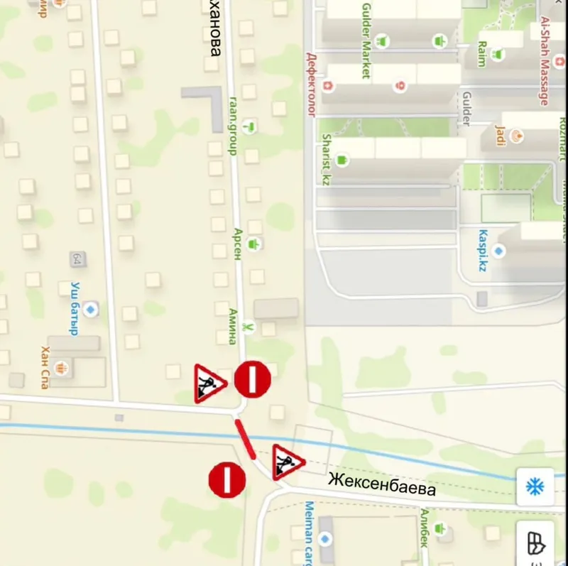 Карта, Алматы, Жексенбаев, көше, жабылады, сурет - Zakon.kz жаңалық 01.12.2025 18:37