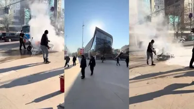 Алматыда ЖҚАЖ қызметкерлері электровелосипедтен шыққан өртті сөндірді, сурет - Zakon.kz жаңалық 02.12.2025 21:59