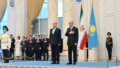 Бүгін, 2025 жылғы 11 желтоқсанда, Акордада Қазақстанға ресми сапармен келген Иран Президенті Масуд Пезешкианды қарсы алу салтанатты рәсімі өтті, деп хабарлайды Zakon.kz., сурет - Zakon.kz жаңалық 11.12.2025 11:39