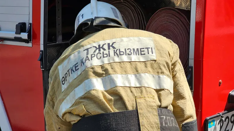 "Алматы – Ташкент" автожолында жүк көлігі өртенді