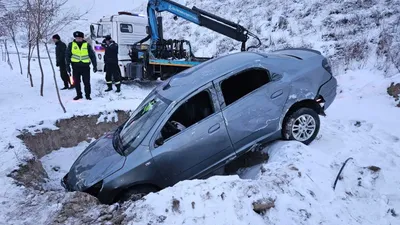 12 ағашты құлатып, шұңқырға құлаған: Алматыда жол апатынан кейін жүргізуші ауруханаға жеткізілді, сурет - Zakon.kz жаңалық 22.01.2026 18:00