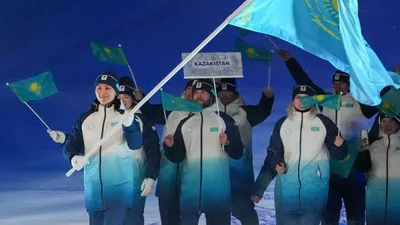 Аяулым Әміренова, Қазақстан туы, Қазақстан құрамасы, 2026 жылғы қысқы Олимпиада ойындары , сурет - Zakon.kz жаңалық 07.02.2026 09:40
