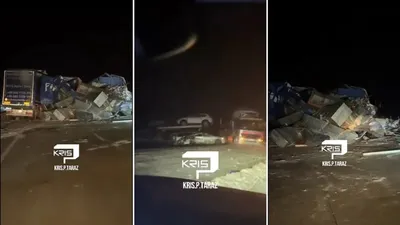 Алматы-Тараз тасжолында автокөлік тасымалдаушы қатысқан жол апаты болды, зардап шеккендер бар, сурет - Zakon.kz жаңалық 25.02.2026 16:15