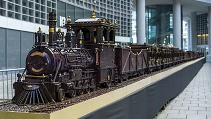 Бельгиялық шоколадтан жасалған пойыз Гиннестің рекордтар кітабына енді