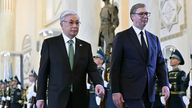 Ақордада Сербия Президенті Александр Вучичті салтанатты қарсы алу рәсімі өтті