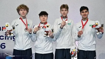 Қазақстан құрамасы, семсерлесу, қола медаль, жасөспірімдер, АЧ-2026, сурет - Zakon.kz жаңалық 27.02.2026 22:17