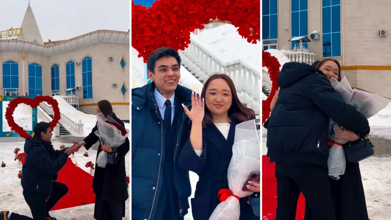 Астана тұрғыны референдум учаскесінде сүйіктісіне үйлену туралы ұсыныс жасады