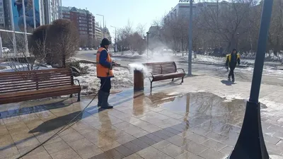 Астанада көктемгі жалпы тазалық жұмысы жүріп жатыр, сурет - Zakon.kz жаңалық 27.03.2026 20:45