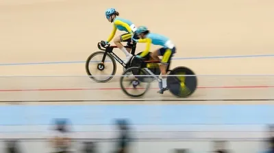 Әнел Тәшбай мен Аружан Қабдулова тректегі велоспорттан Азия чемпионатында топ жарды, сурет - Zakon.kz жаңалық 28.03.2026 09:08