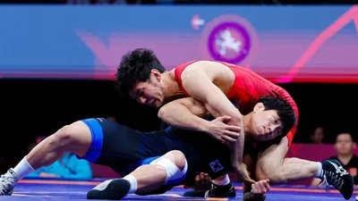 Алматбек Аманбек грек-рим күресінен Азия чемпионатының финалына шықты, сурет - Zakon.kz жаңалық 07.04.2026 19:11