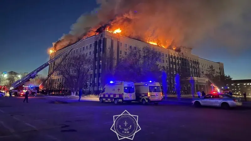 Ақтөбеде төтенше жағдай: облыс әкімдігі ғимаратында өрт шықты