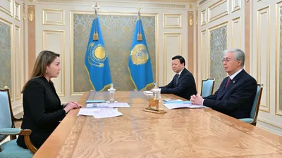 Президент "Қазақстан халқына" қоғамдық қорының басқарма төрайымын қабылдады, сурет - Zakon.kz жаңалық 14.04.2026 16:30