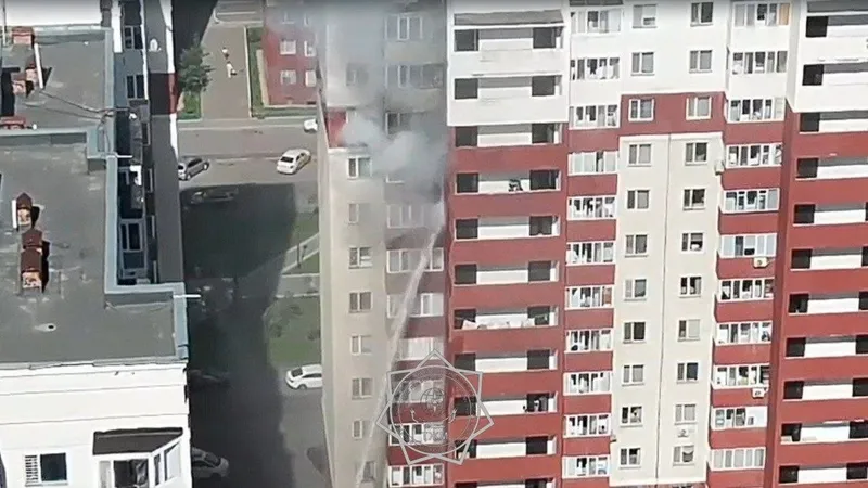 Өрт, Астана, көпқабатты тұрғын үй, Айнакөл көшесі