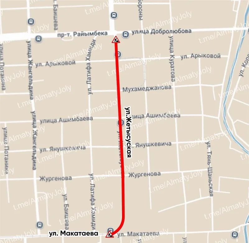 Жол жабылады, Алматы, Жетісу көшесі, 9 маусым, 10 маусым, сурет - Zakon.kz жаңалық 08.06.2026 18:22