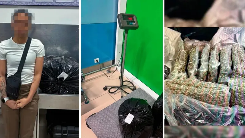 ҰҚК Алматы әуежайында тыйым салынған "өсімдікті" тасымалдаған шетелдік бойжеткенді құрықтады , сурет - Zakon.kz жаңалық 10.06.2026 11:12