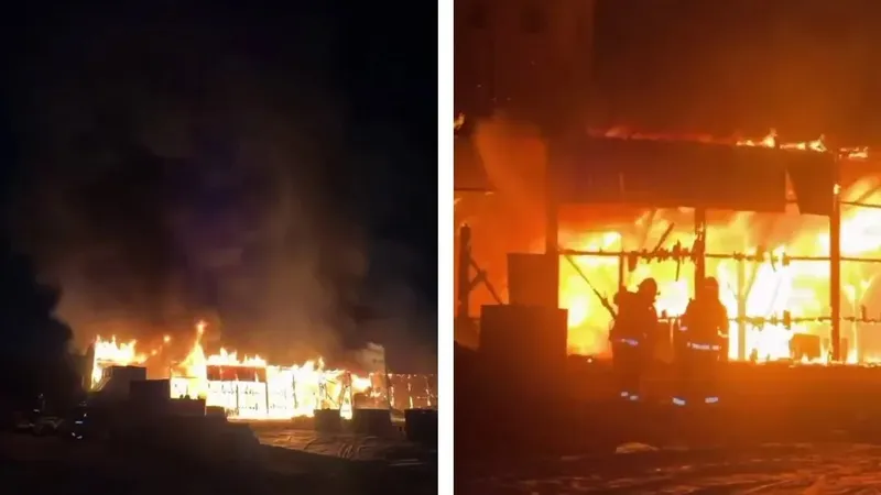 Таразда пескоблок өндіретін цехта алапат өрт тұтанды 