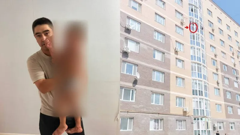 Оралда төрт жасар бала терезеден құлап кете жаздады