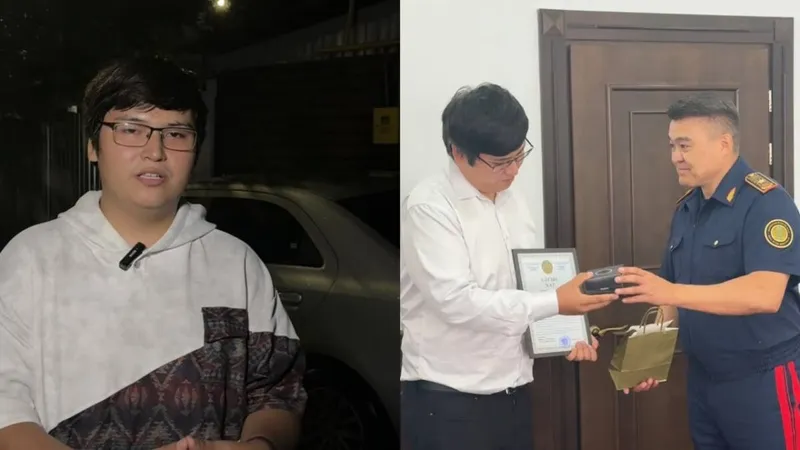 Алматыда зейнеткер әйелді алаяқтардан құтқаруға көмектескен курьер Нартай Есімхановты марапаттау рәсімі өтті. Оның қырағылығы мен азаматтық ұстанымы қылмыстың алдын алуға мүмкіндік берді, сурет - Zakon.kz жаңалық 29.07.2026 10:08
