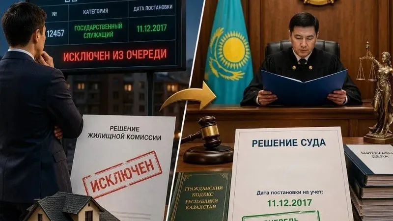 Мемлекеттік қызметші тұрғын үй кезегіне сот арқылы қайта тұрды, сурет - Zakon.kz жаңалық 06.08.2026 19:17